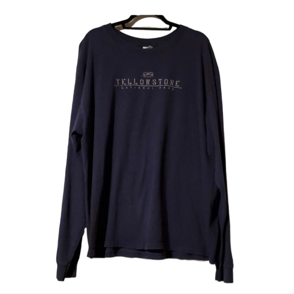 Mens Yellowstone National Park Long Sleeve Shirt. 2X